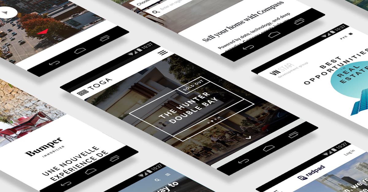 pages principales site immobilier 